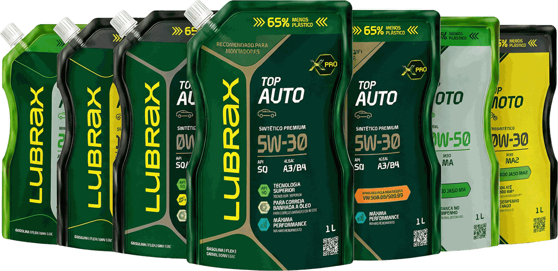 Linha Lubrax Top Auto na nova embalagem flexível